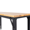 Montezuma Workbench, Adjustable Height, Steel, 6 ft., w/ Solid Wood Work Top MWB722430B